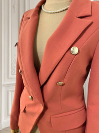 Sacou coral cambrat potrivit pentru XS/S