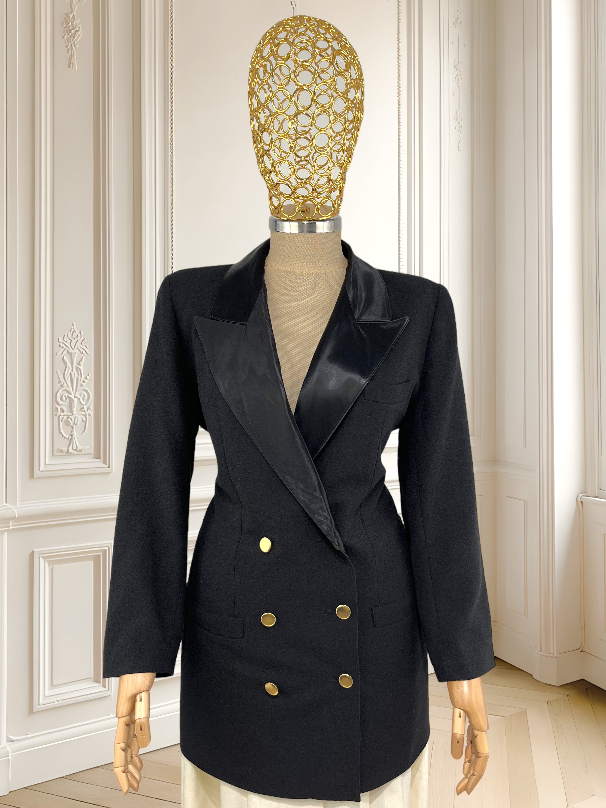 Sacou vintage elegant cu două rânduri de nasturi mărimea XS