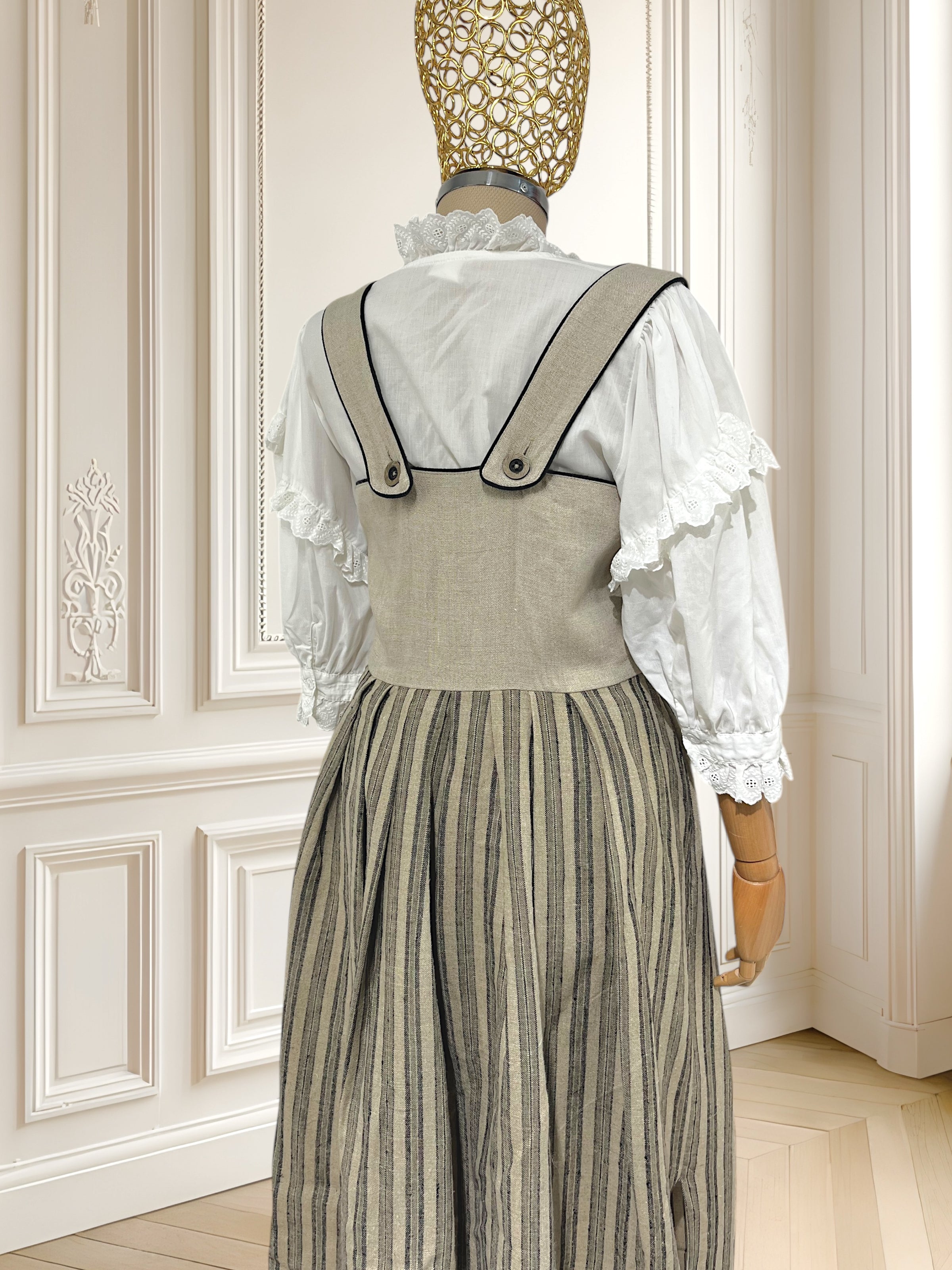 Rochie vintage din in mărimea L