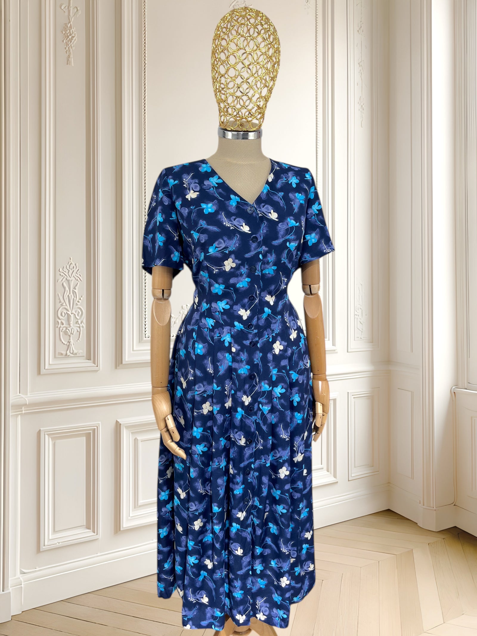 Rochie vintage din vâscoză mărimea M