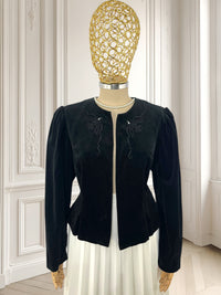 Sacou vintage din catifea potrivit pentru M/L