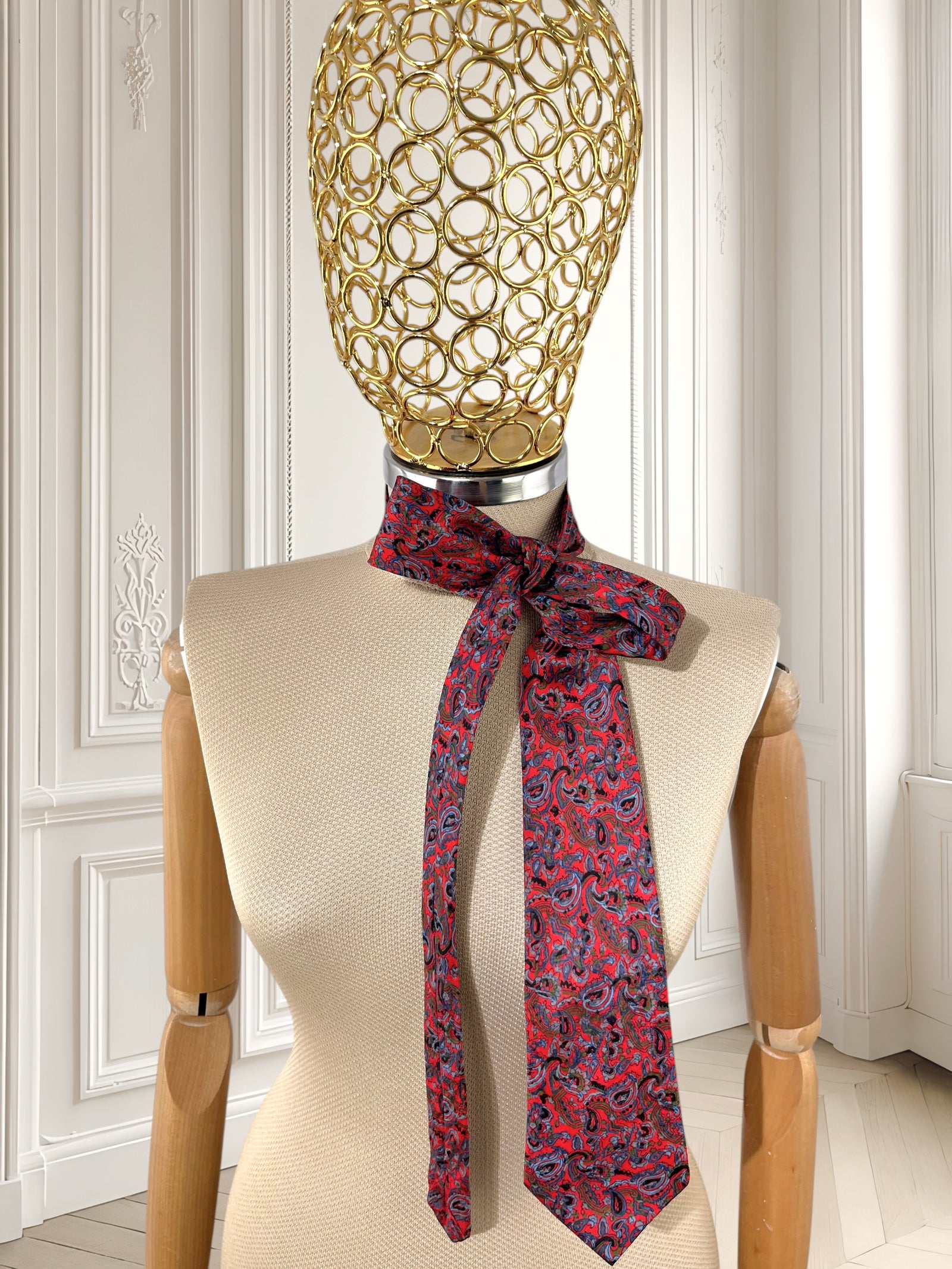 Cravată din mătase cu print paisley