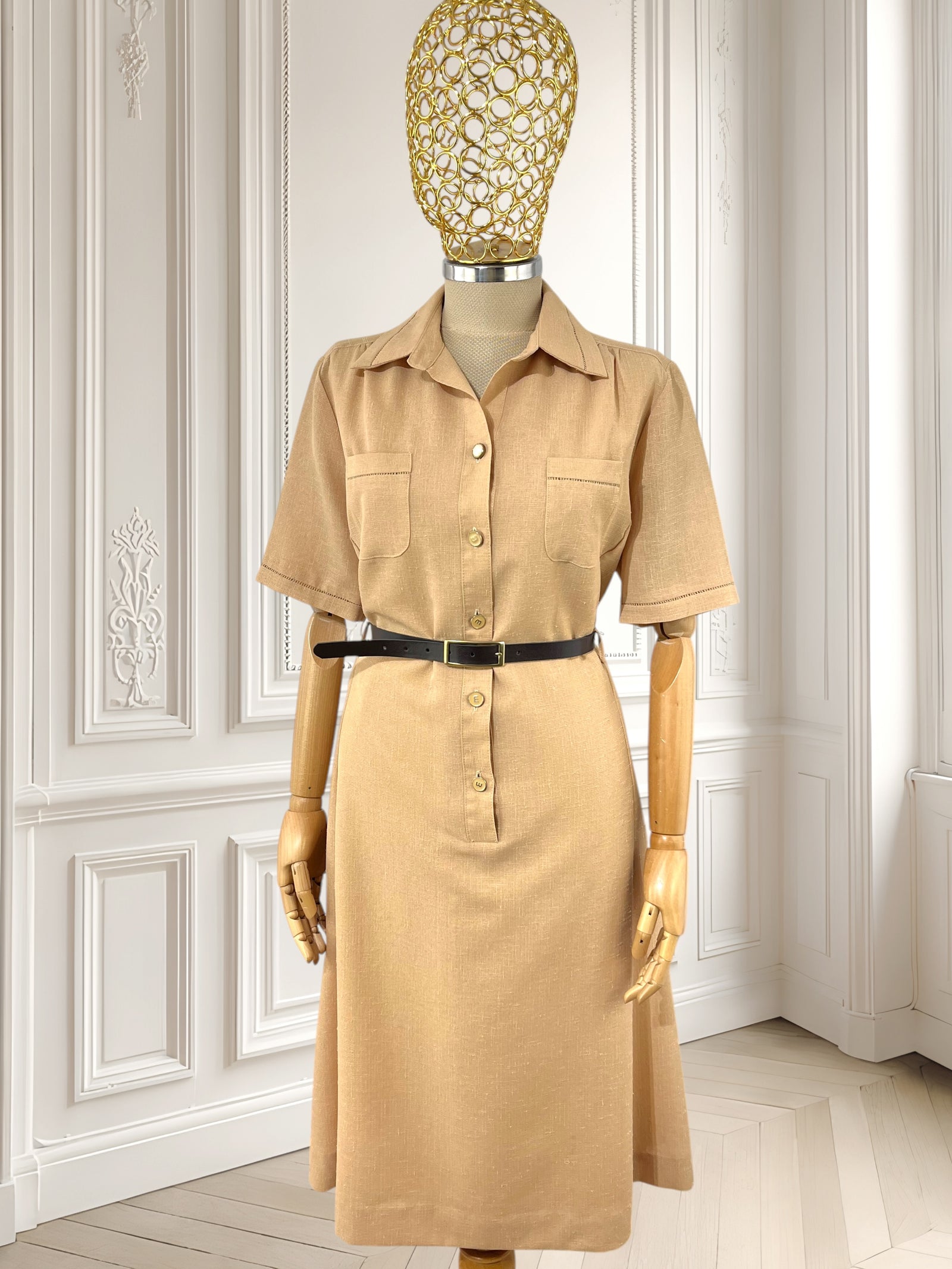 Rochie vintage crem mărimea L
