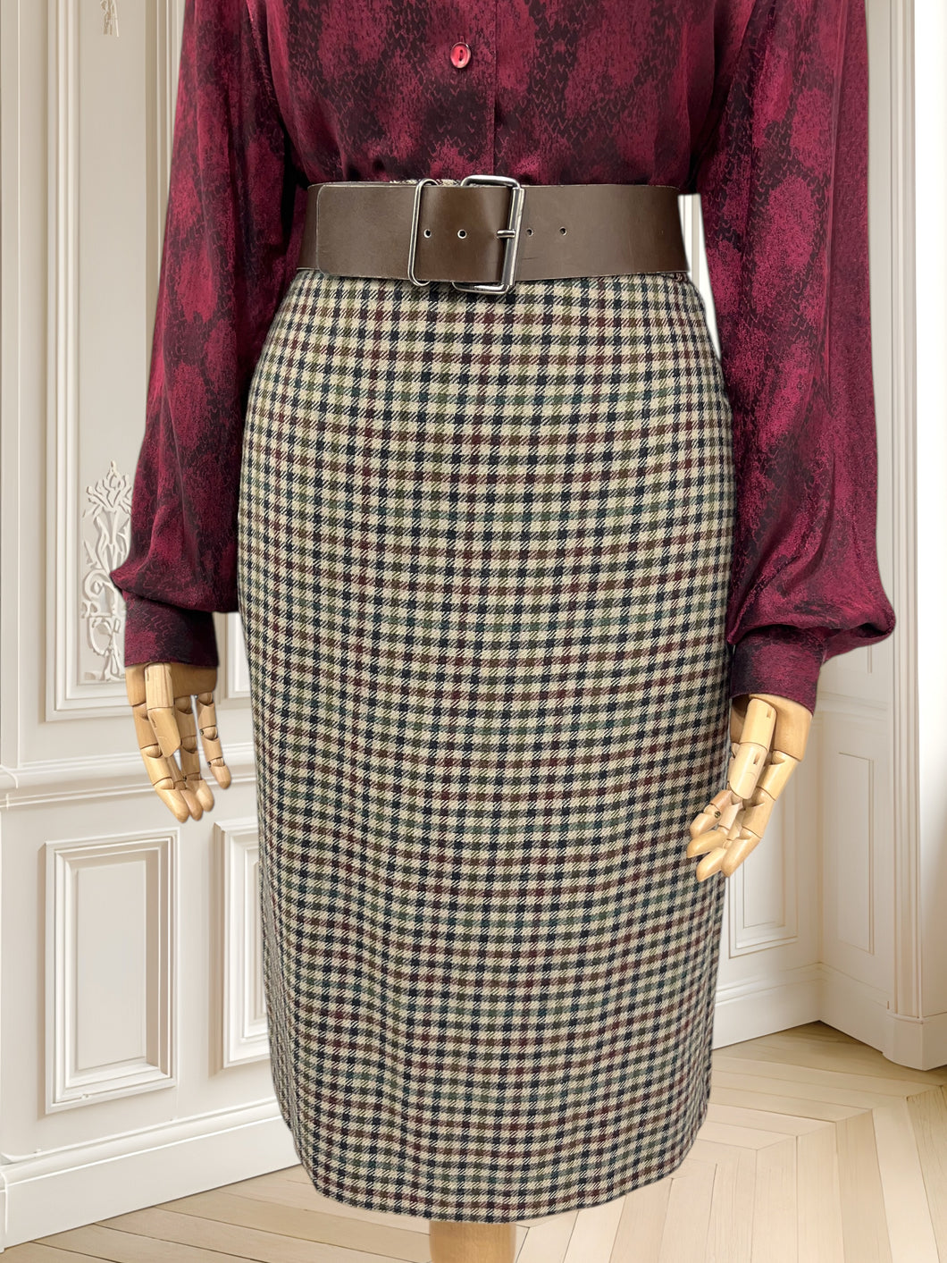 Fustă vintage din lână pură mărimea L