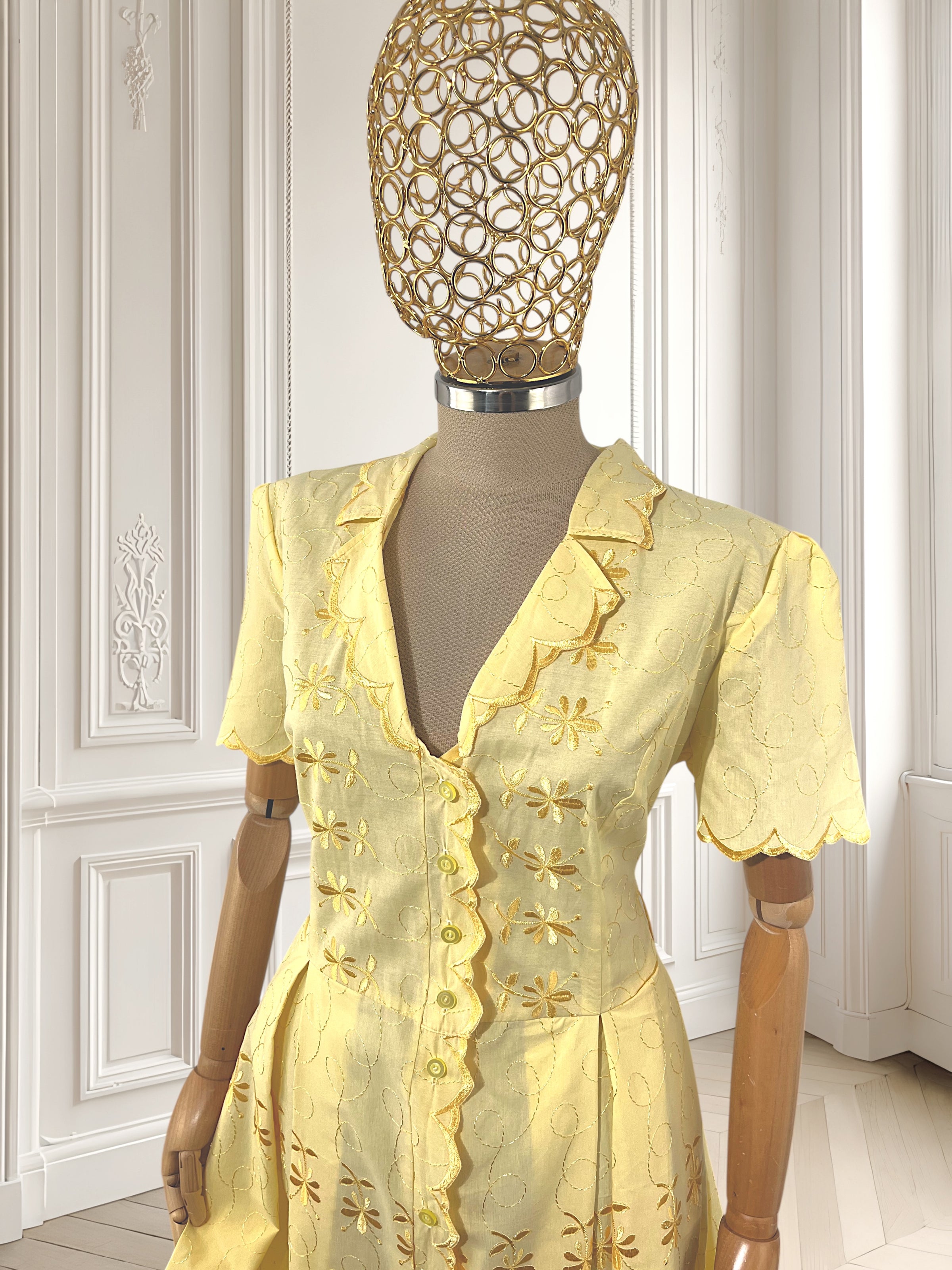 Rochie din bumbac lucrată manual mărimea L