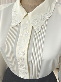 Cămașă vintage cu broderie potrivită pentru L/XL