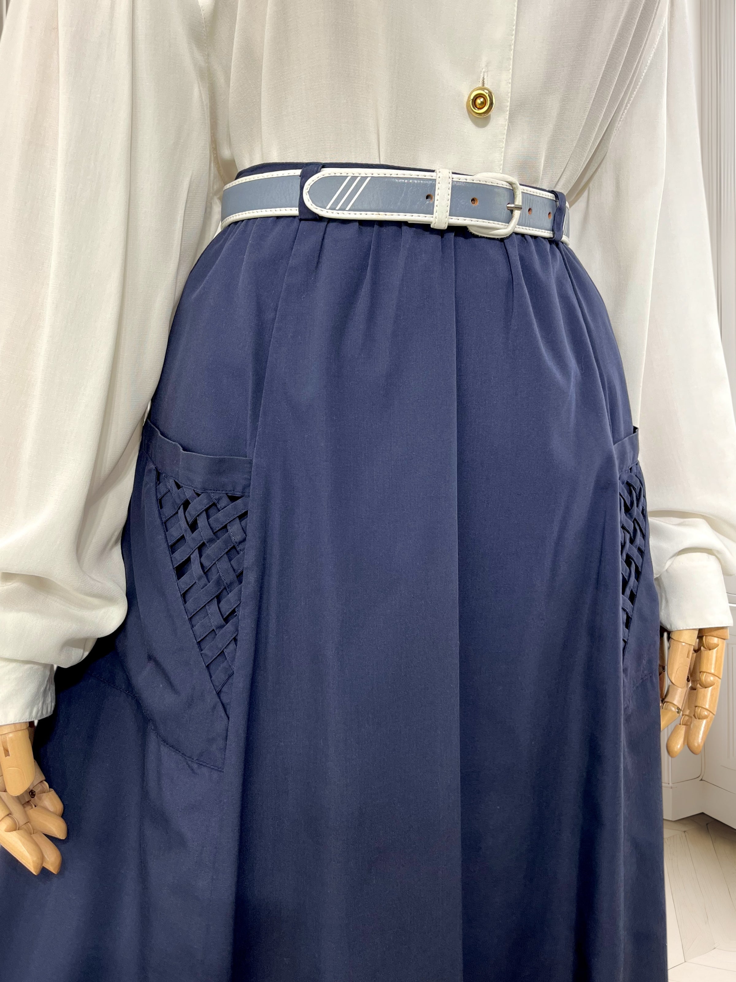 Fustă vintage bleumarin mărimea M