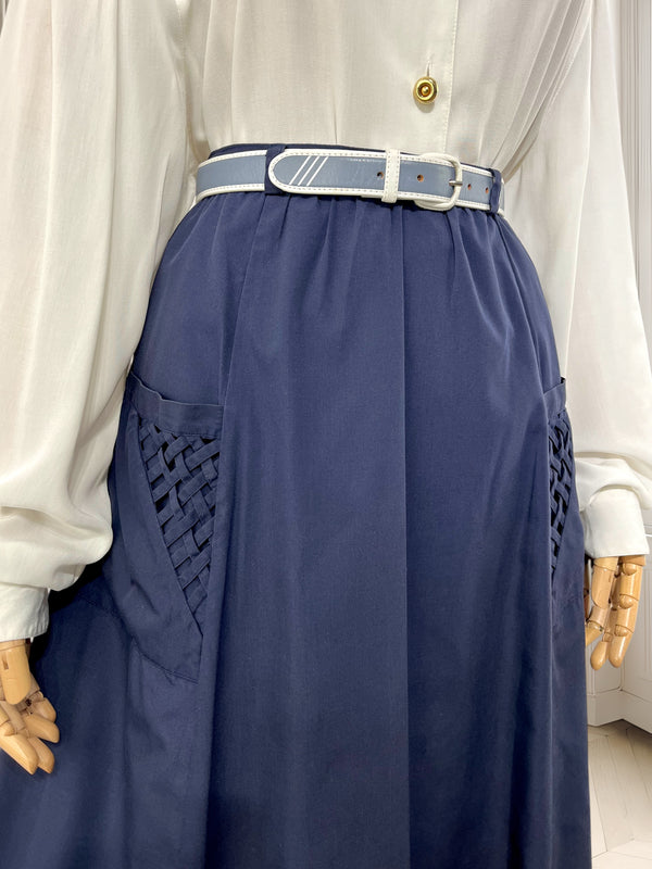 Fustă vintage bleumarin mărimea M