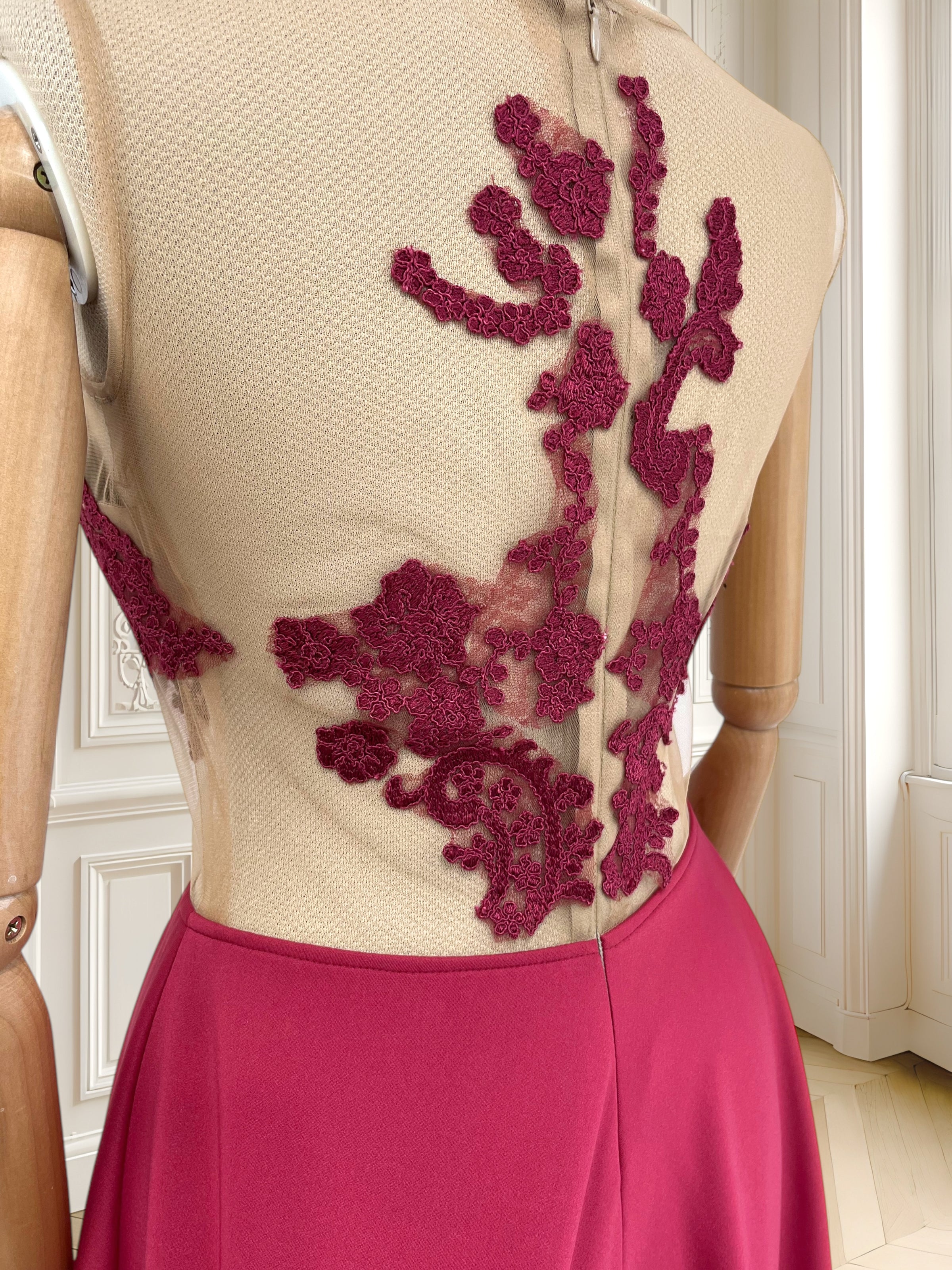 Rochie de gală cu dantelă aplicată potrivită pentru XS/S