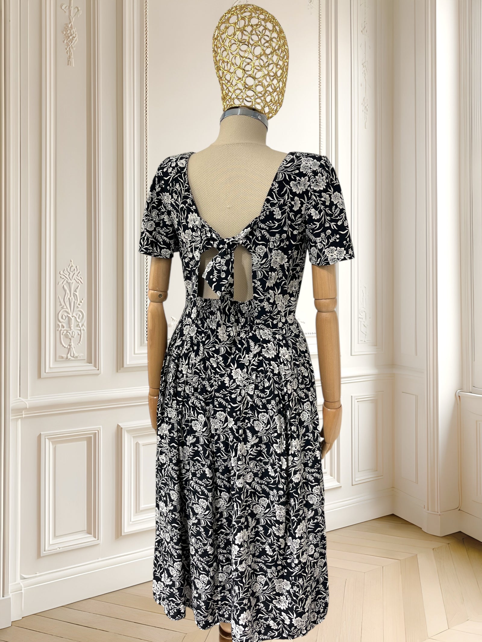 Rochie vintage din vâscoză potrivită pentru S/M