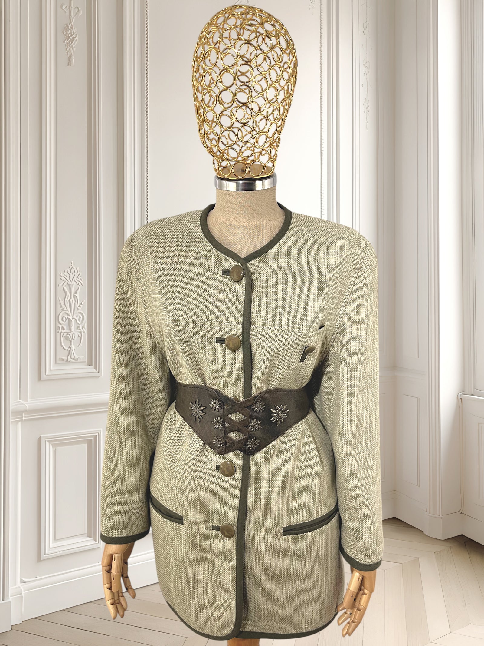 Sacou vintage din amestec de lână pură mărimea XL