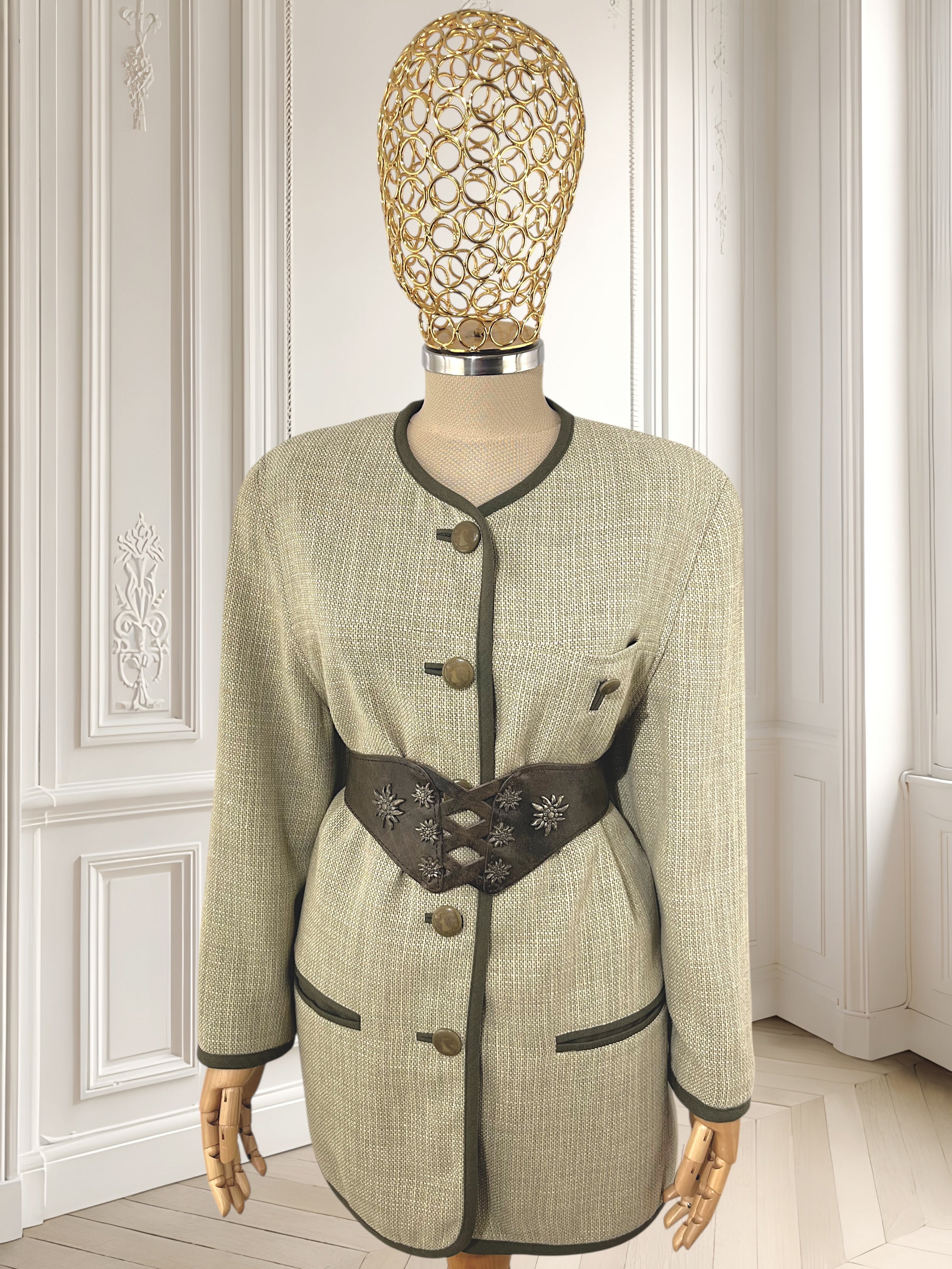 Sacou vintage din amestec de lână pură mărimea XL