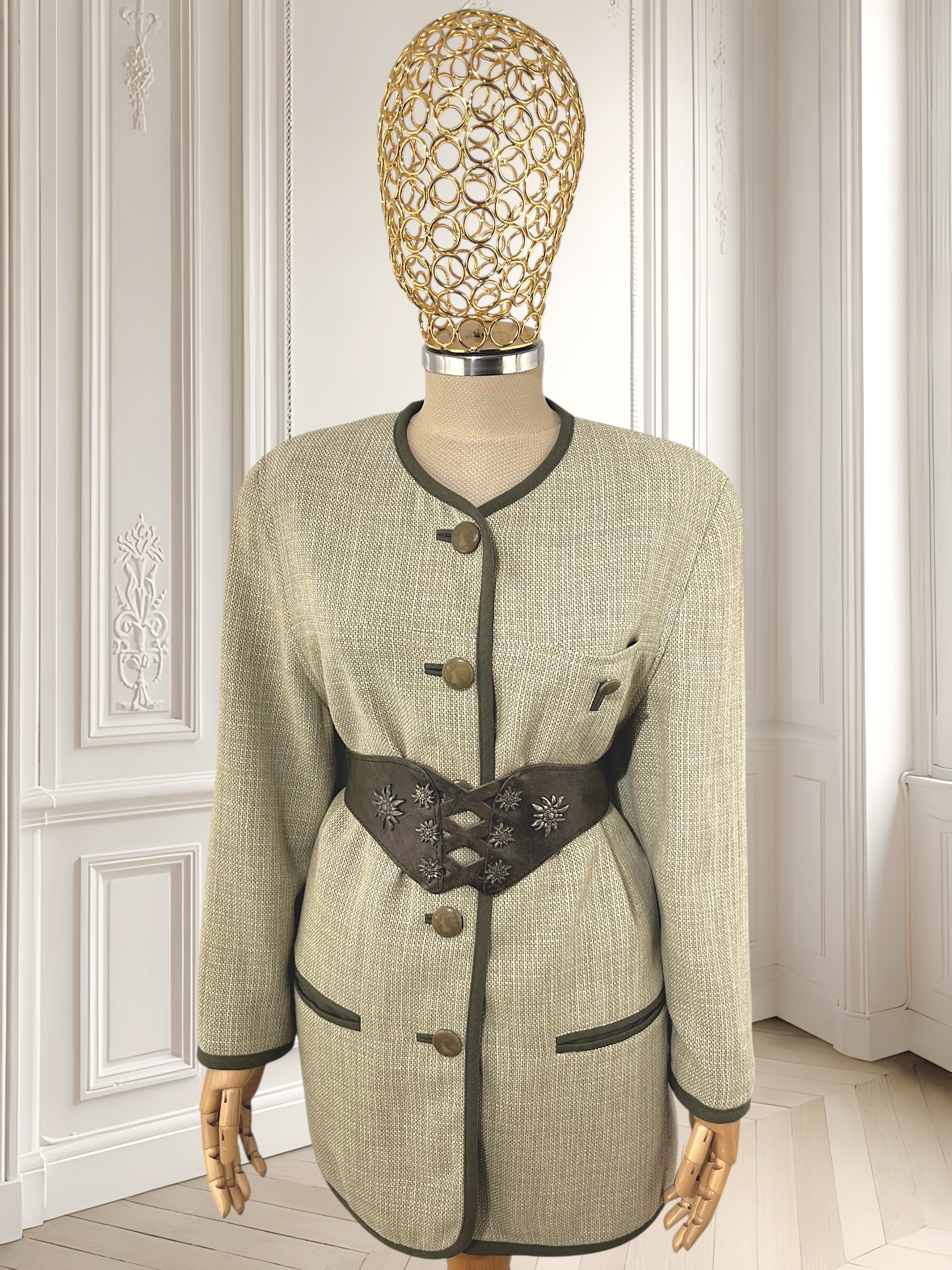 Sacou vintage din amestec de lână pură mărimea XL
