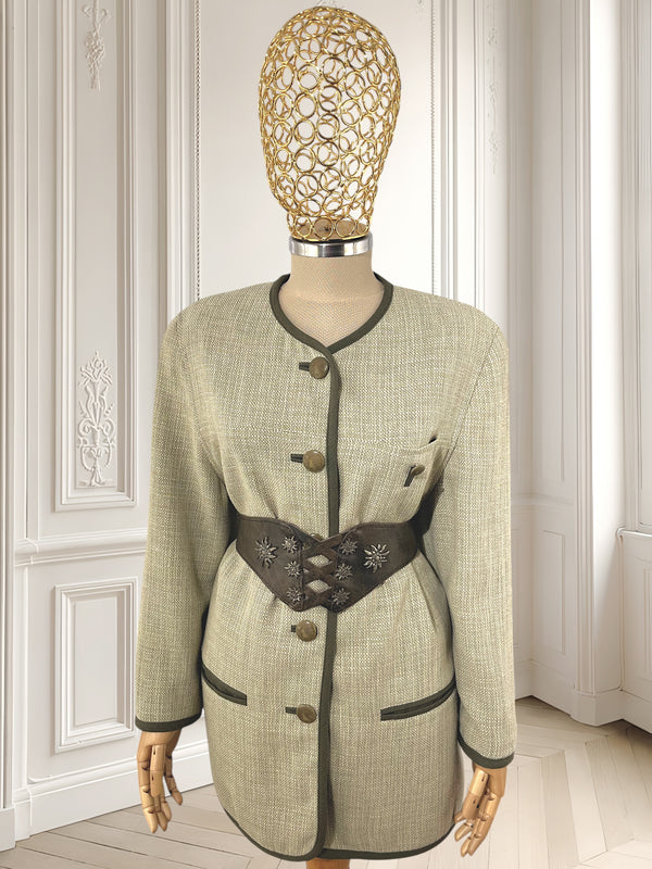 Sacou vintage din amestec de lână pură mărimea XL