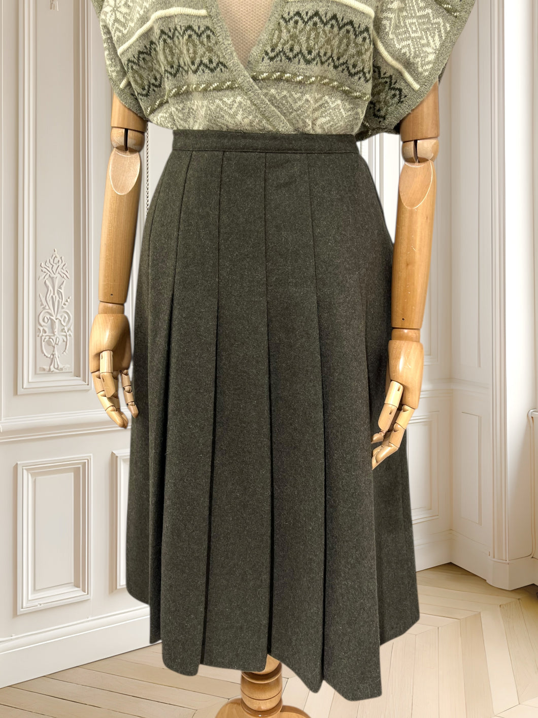 Fustă plisată din lână mărimea M