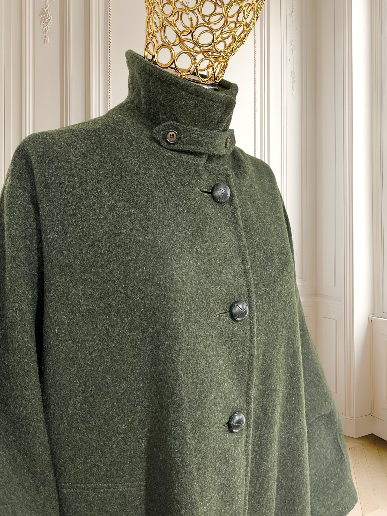 Capă vintage din lână potrivită pentru M/L/XL