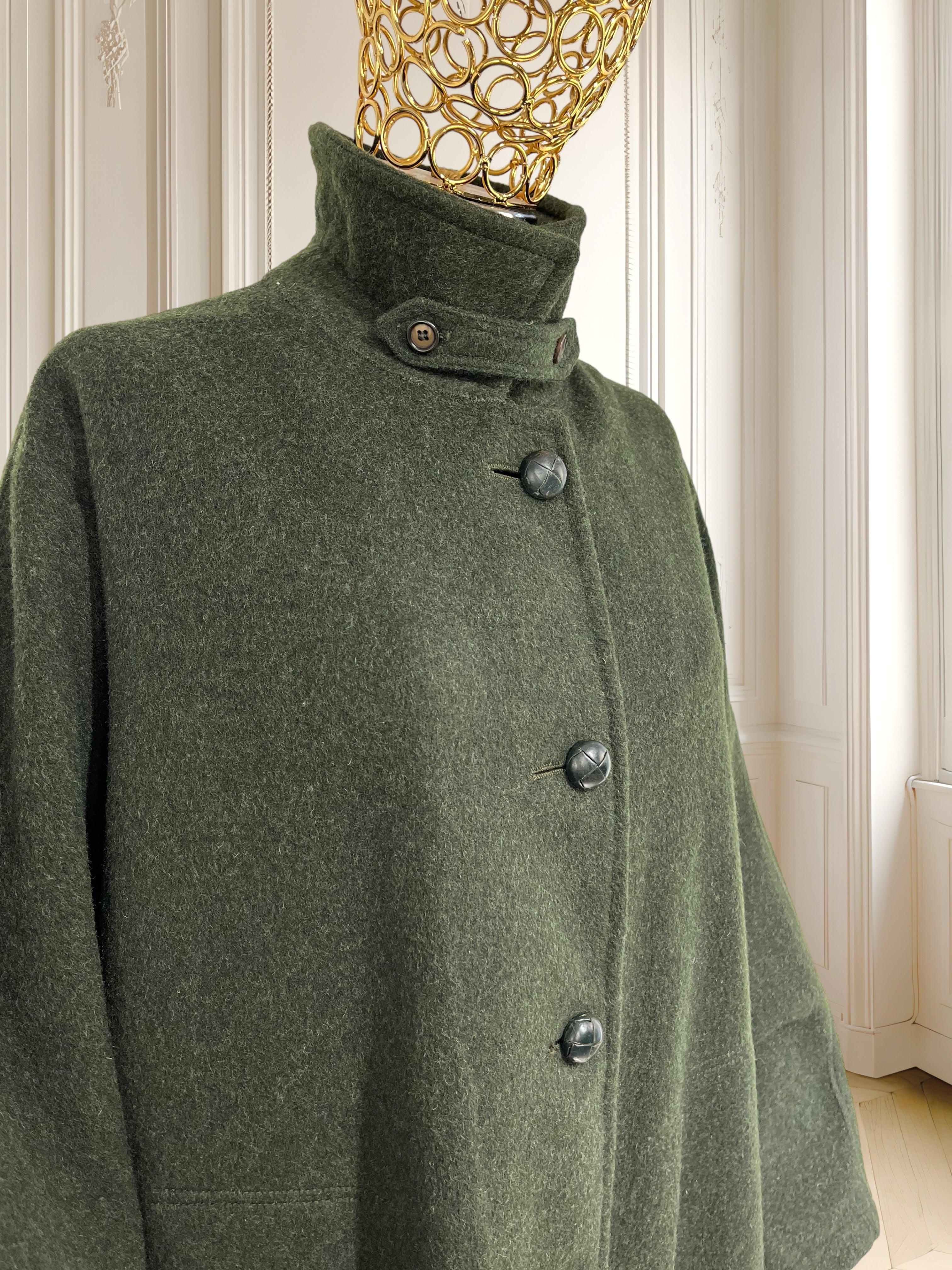 Capă vintage din lână potrivită pentru M/L/XL