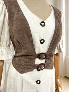 Rochie vintage din amestec de in mărimea L