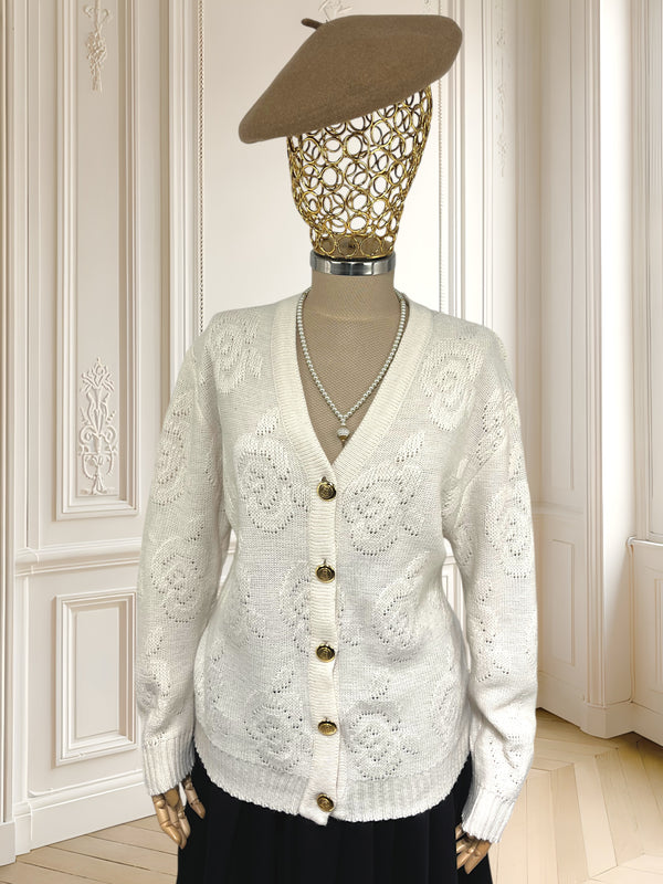 Cardigan vintage din amestec de lână mărimea L