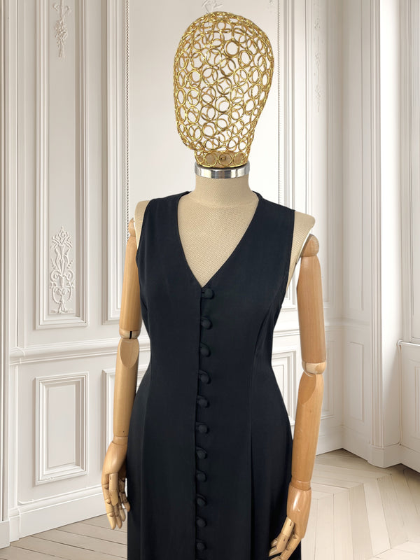 Rochie neagră din amestec de vâscoză mărimea M