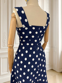 Rochie vntage cu buline lucrată manual mărimea S