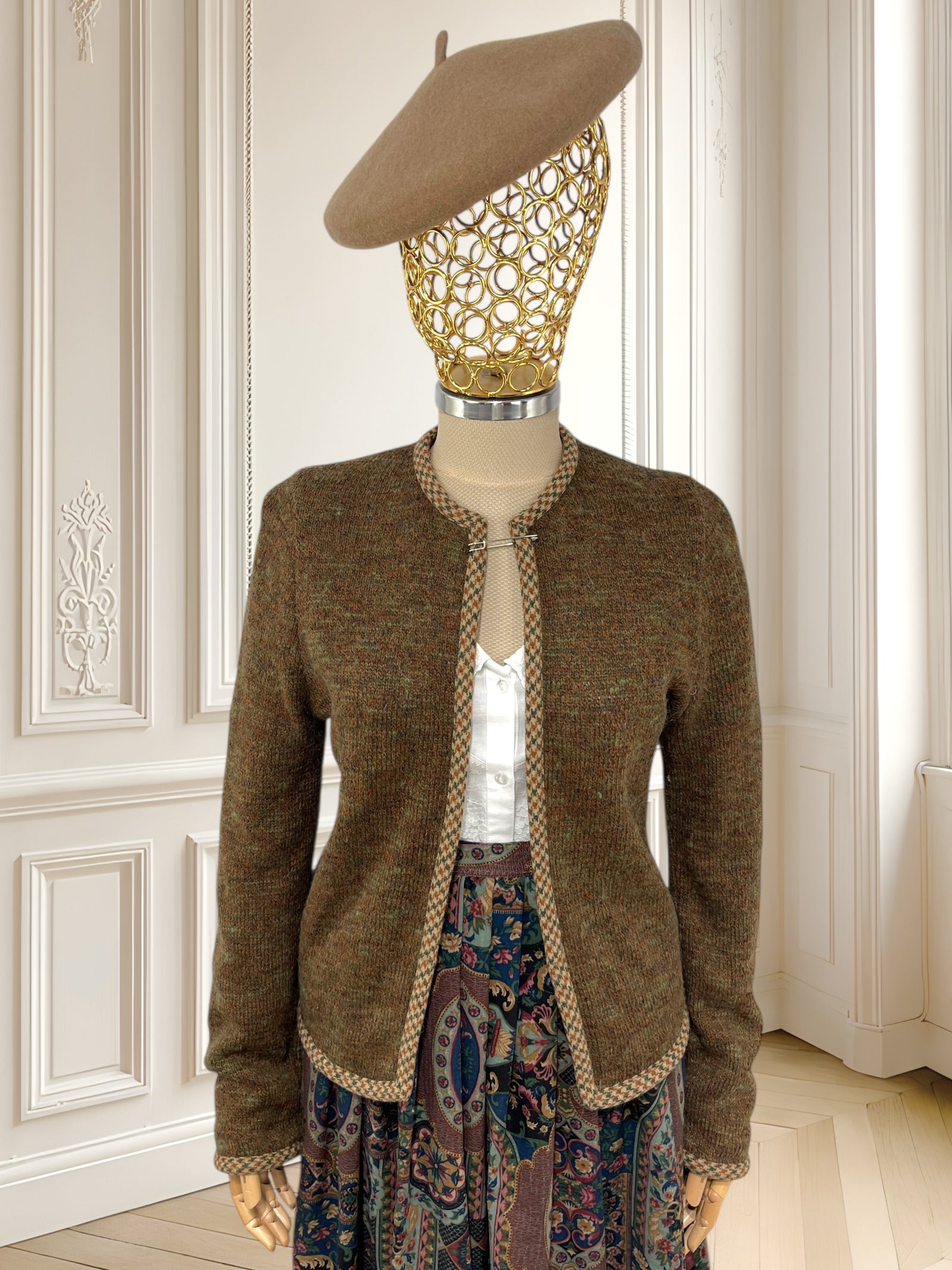Cardigan vintage din lână și mohair mărimea M