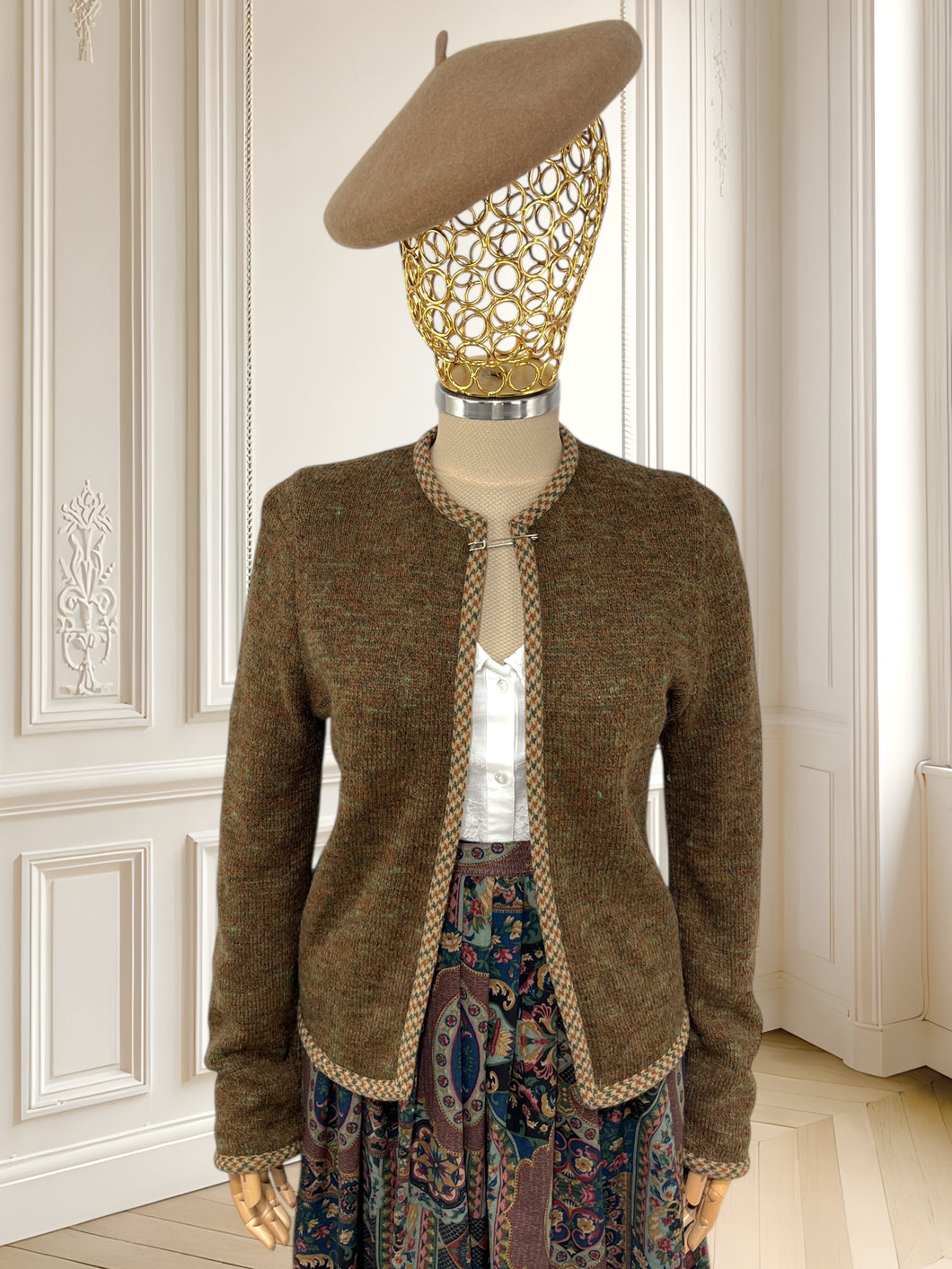 Cardigan vintage din lână și mohair mărimea M