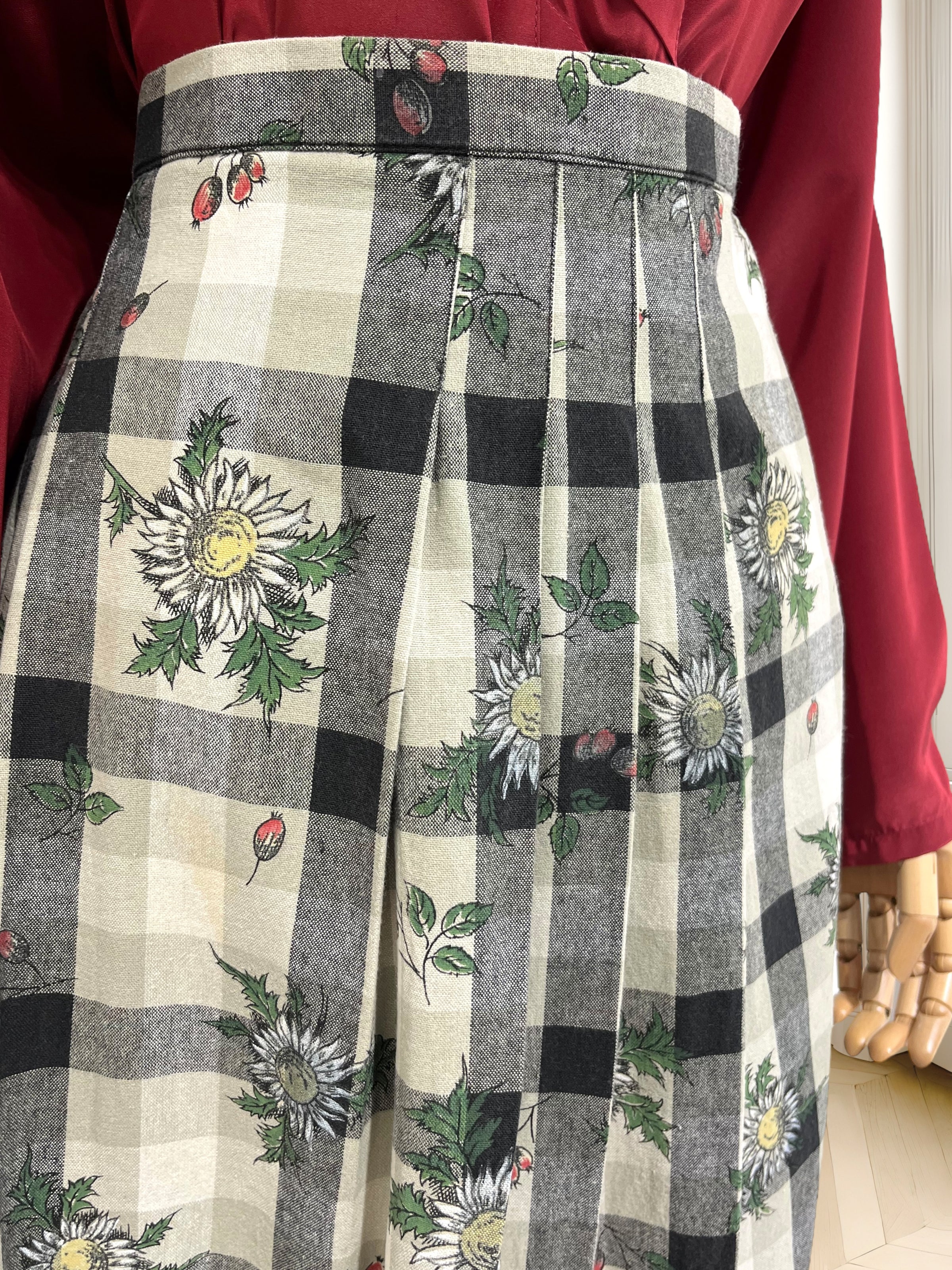 Fustă vintage din bumbac mărimea XL