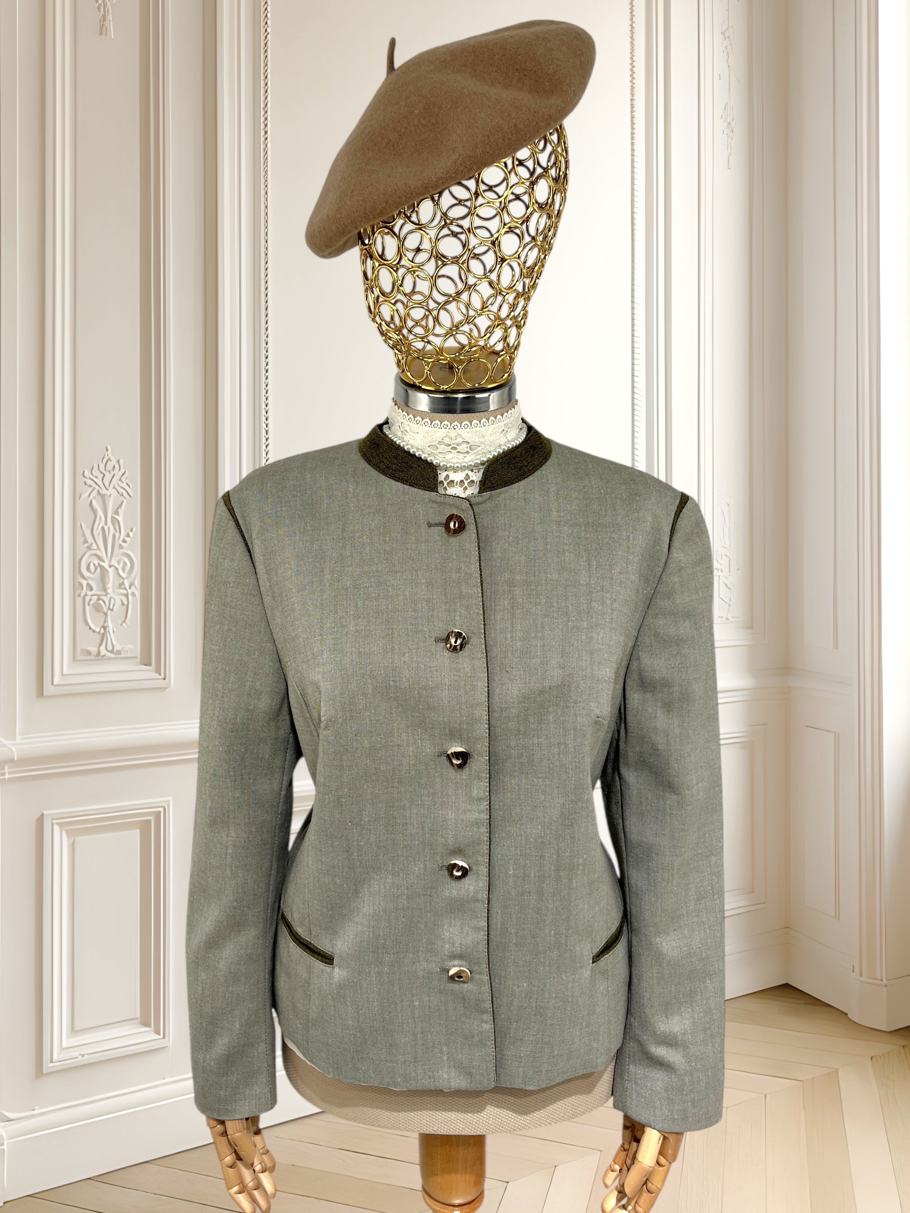 Sacou vintage din amestec de lână mărimea L