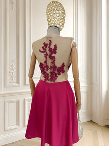 Rochie de gală cu dantelă aplicată potrivită pentru XS/S