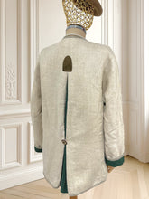 Încarcă imaginea în vizualizatorul Galerie, Sacou vintage din in potrivit pentru L/XL
