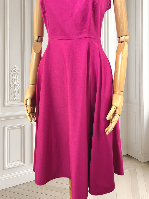Rochie ciclam din bumbac mărimea M