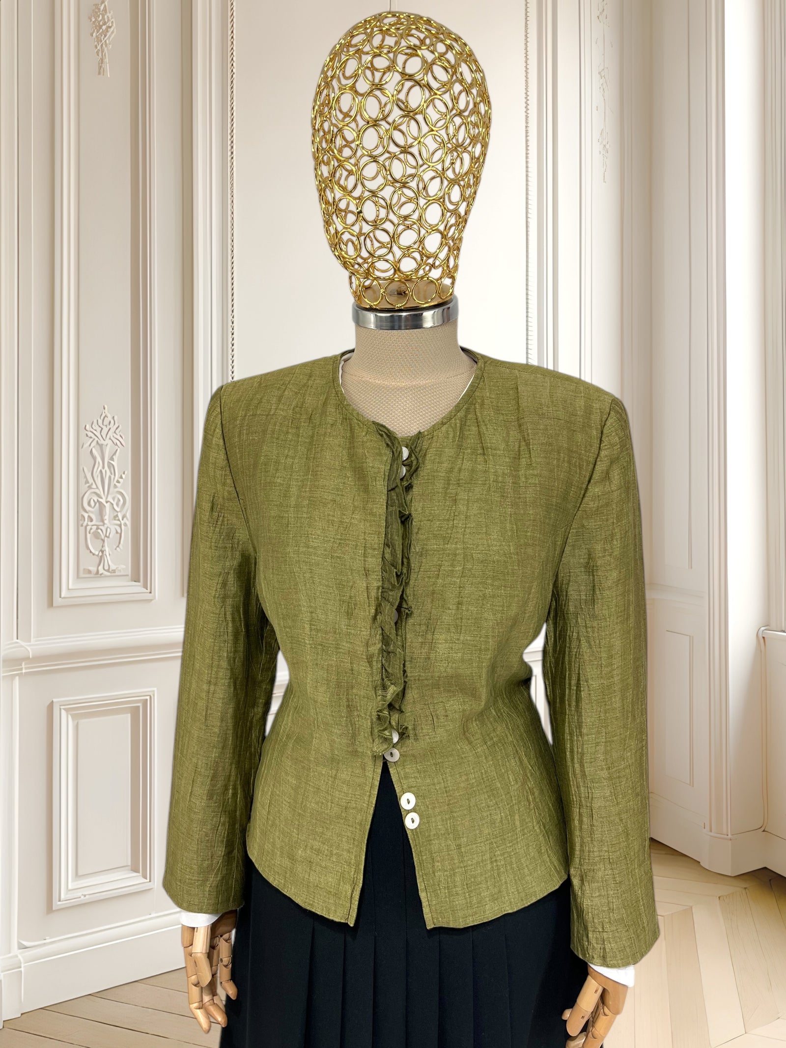 Sacou vintage olive din in mărimea M
