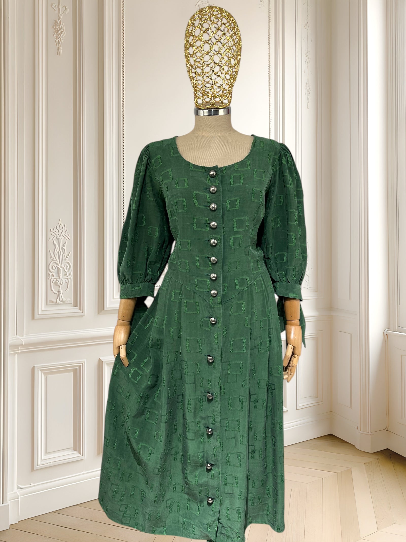 Rochie vintage din vâscoză potrivită pentru L/XL