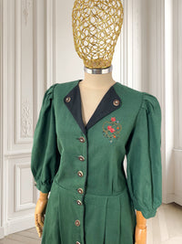 Rochie vintage din amestec de in mărimea L
