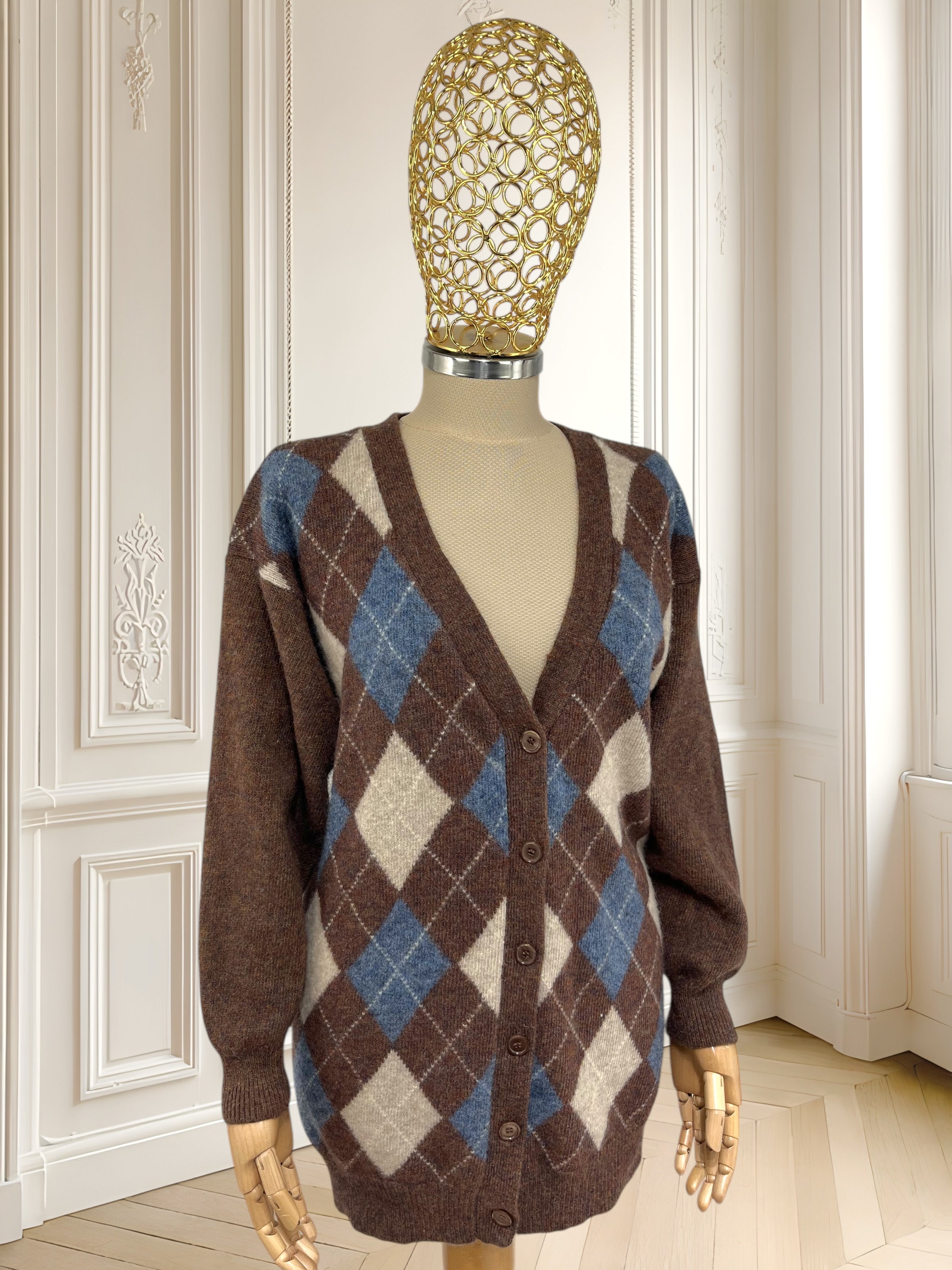 Cardigan vintage din lână pură mărimea M