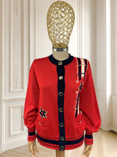 Încarcă imaginea în vizualizatorul Galerie, Cardigan vintage din amestec de bumbac mărimea XL
