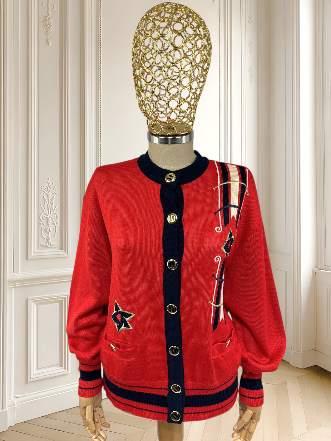 Cardigan vintage din amestec de bumbac mărimea XL