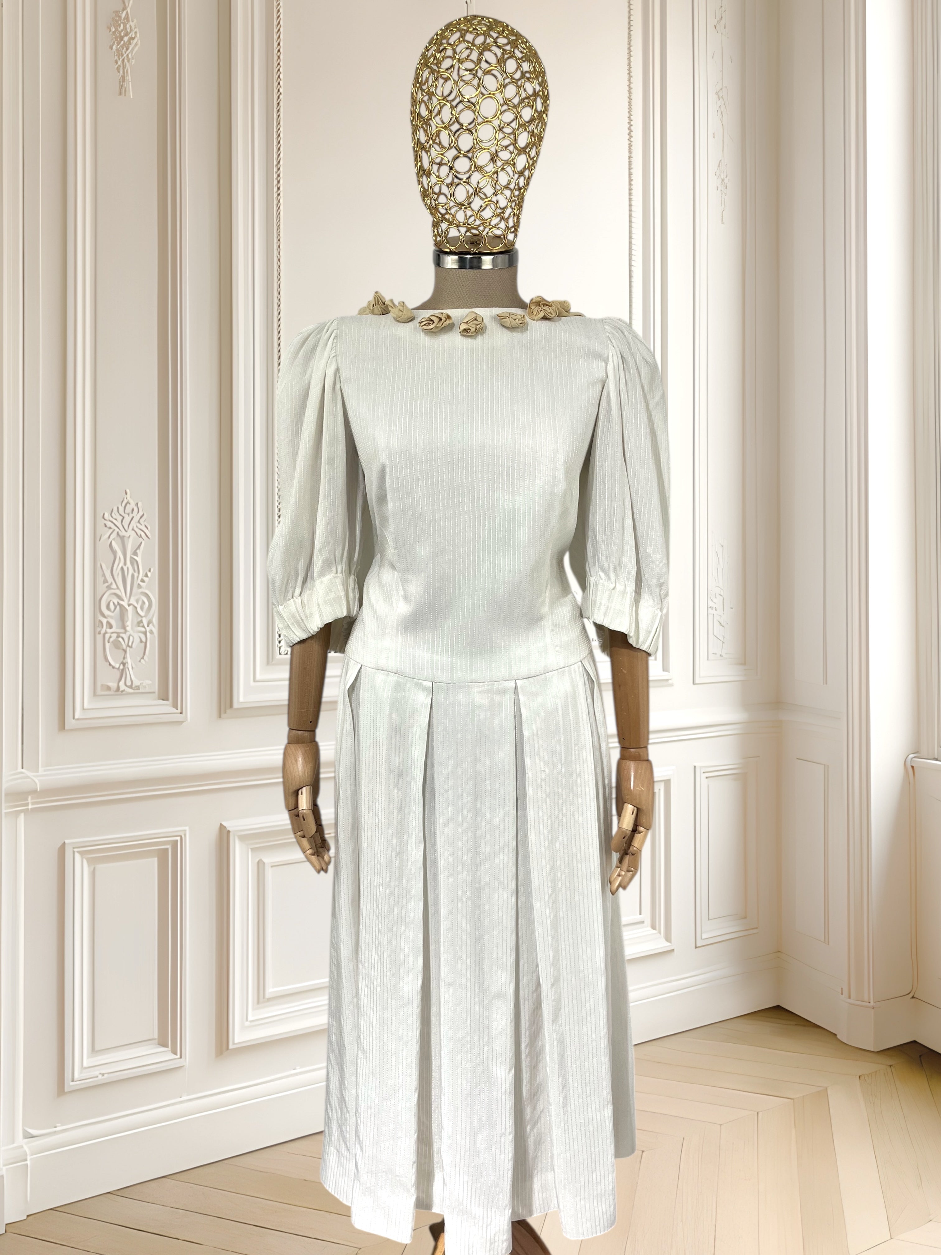 Rochie vintage lucrată manual mărimea L