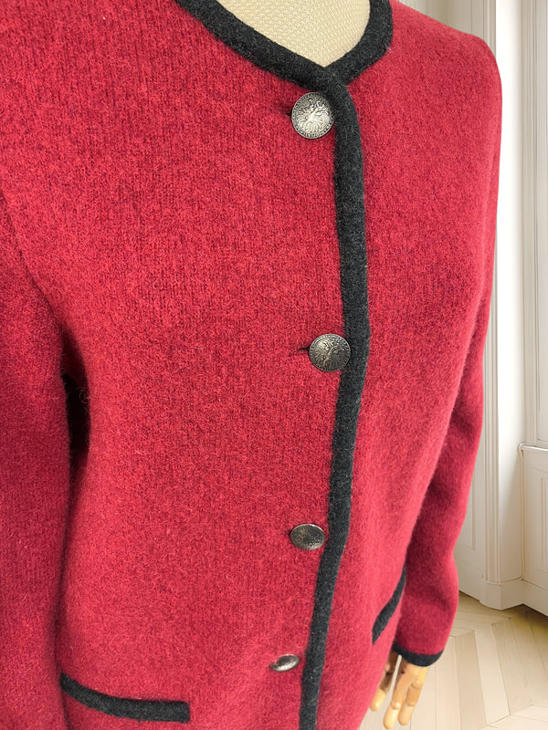 Cardigan vintage din lână pură mărimea M