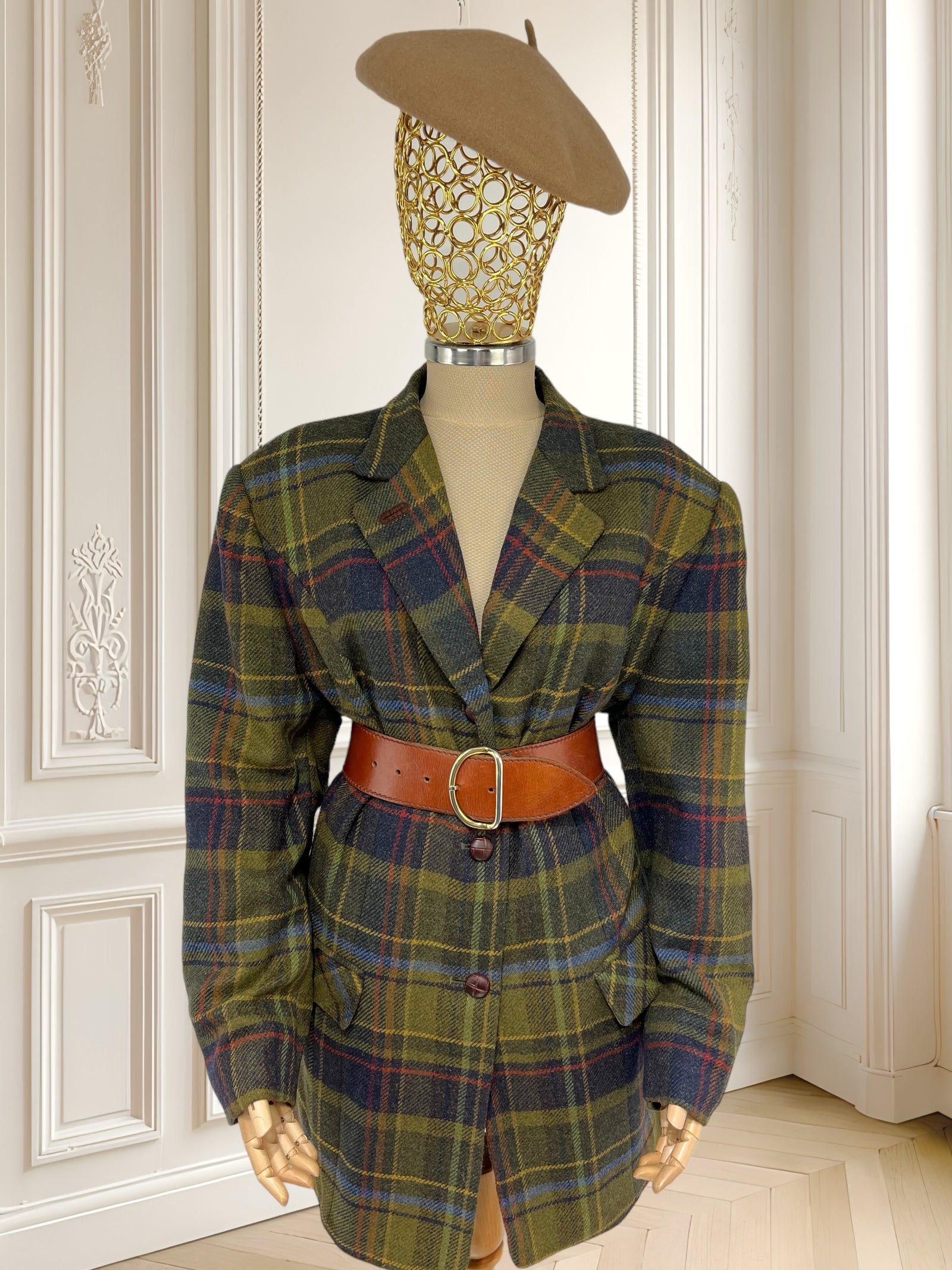 Sacou vintage din amestec de lână mărimea XL