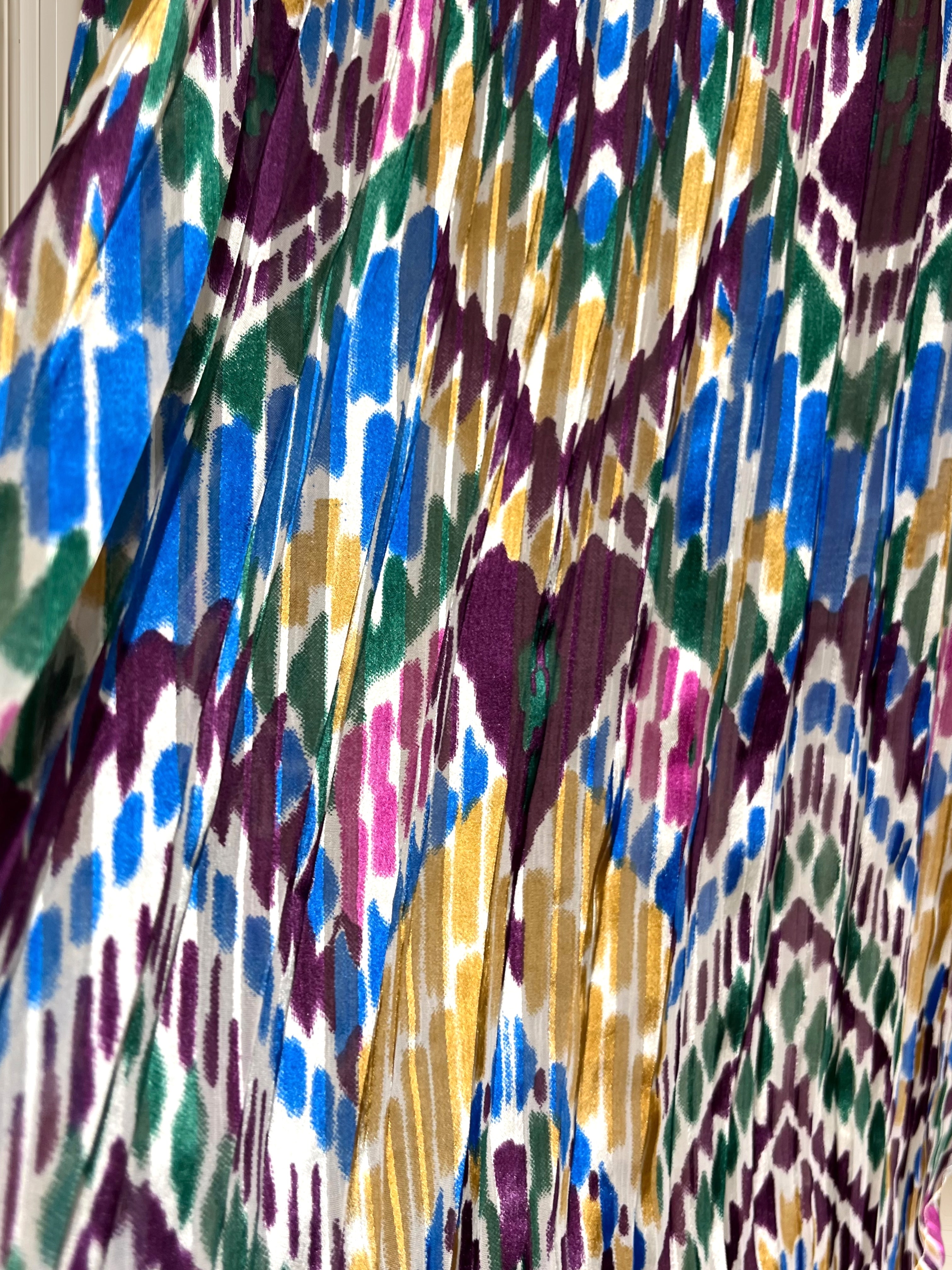 Fustă plisată multicoloră mărimea L