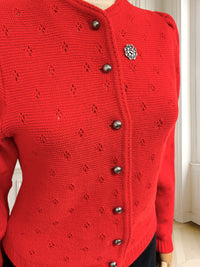 Cardigan vintage din lână pură potrivit pentru XS/S