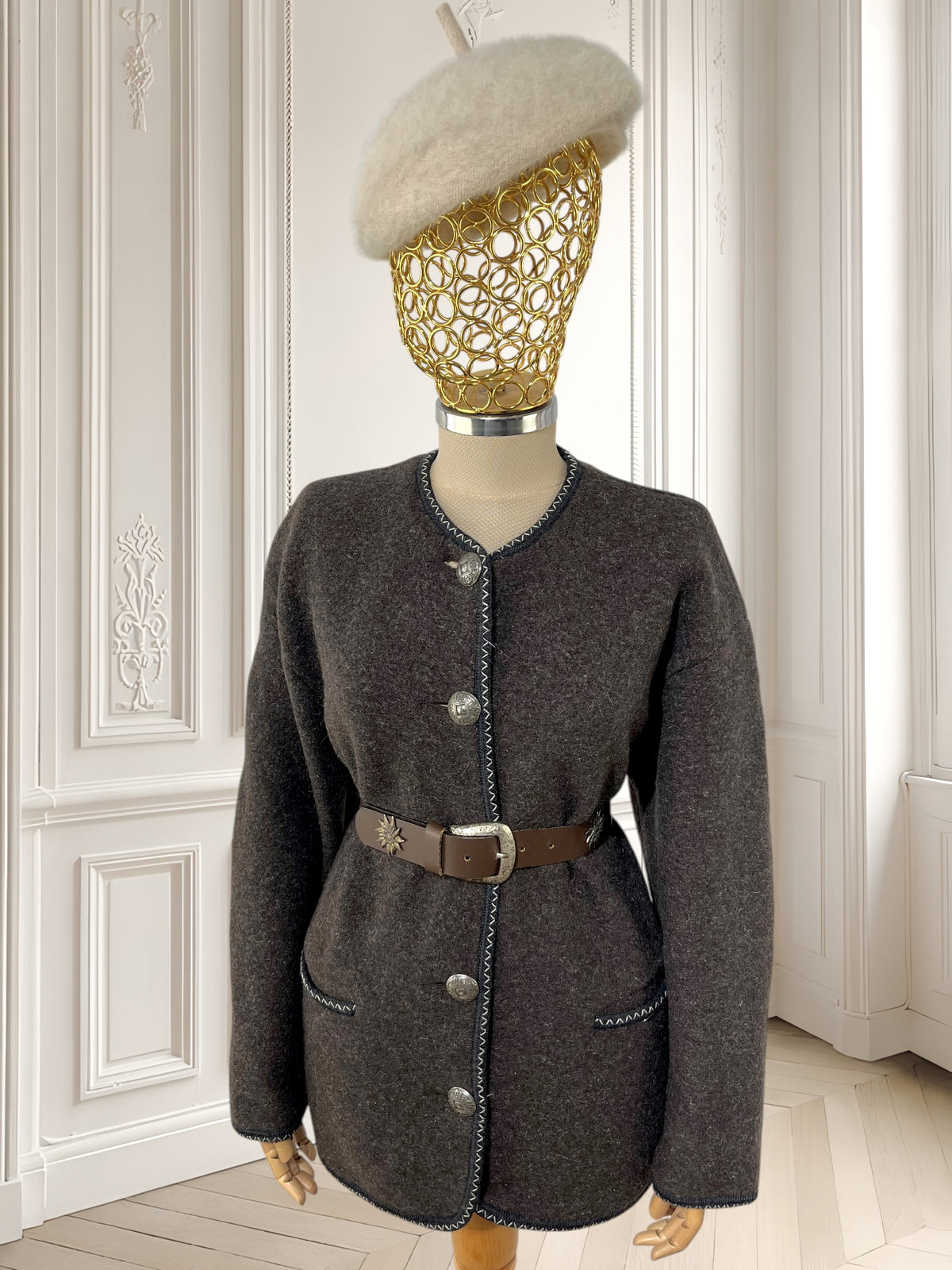 Cardigan vintage din lână pură mărimea XL