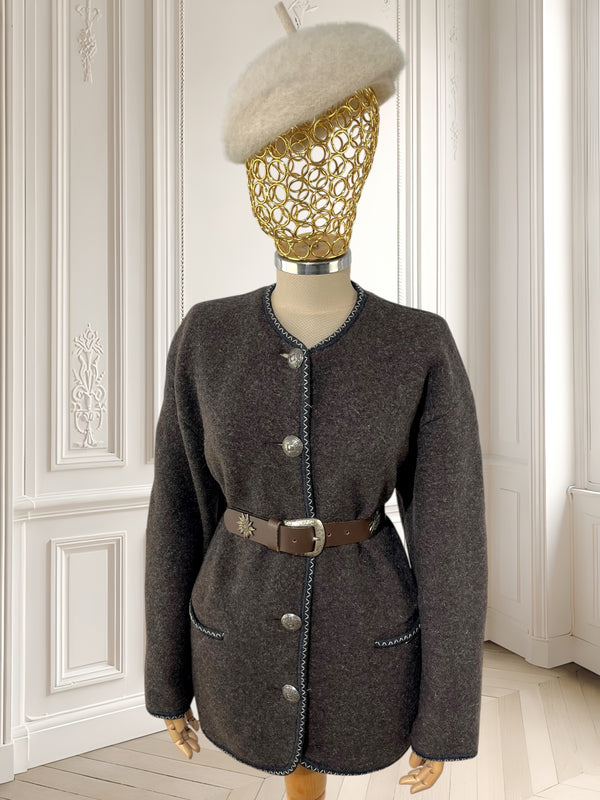 Cardigan vintage din lână pură mărimea XL