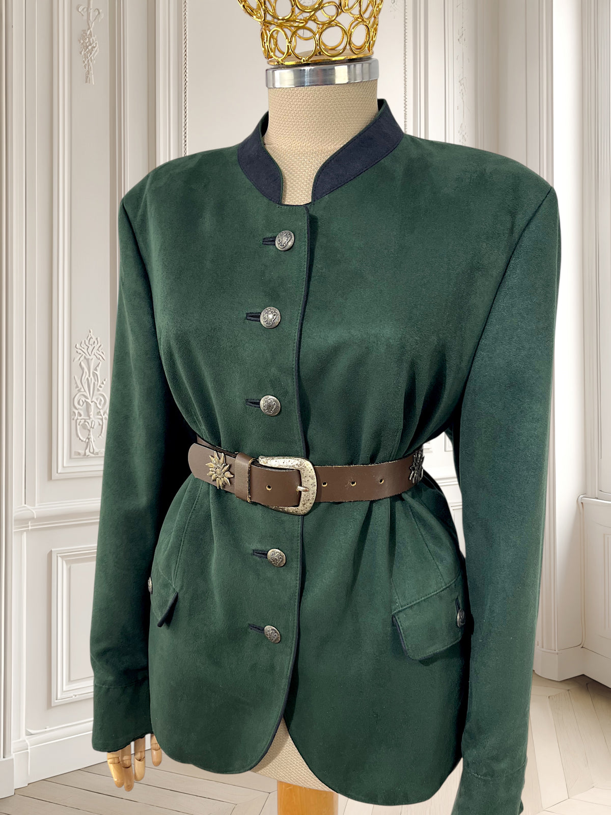 Sacou vintage cu aspect de piele întoarsă mărimea L