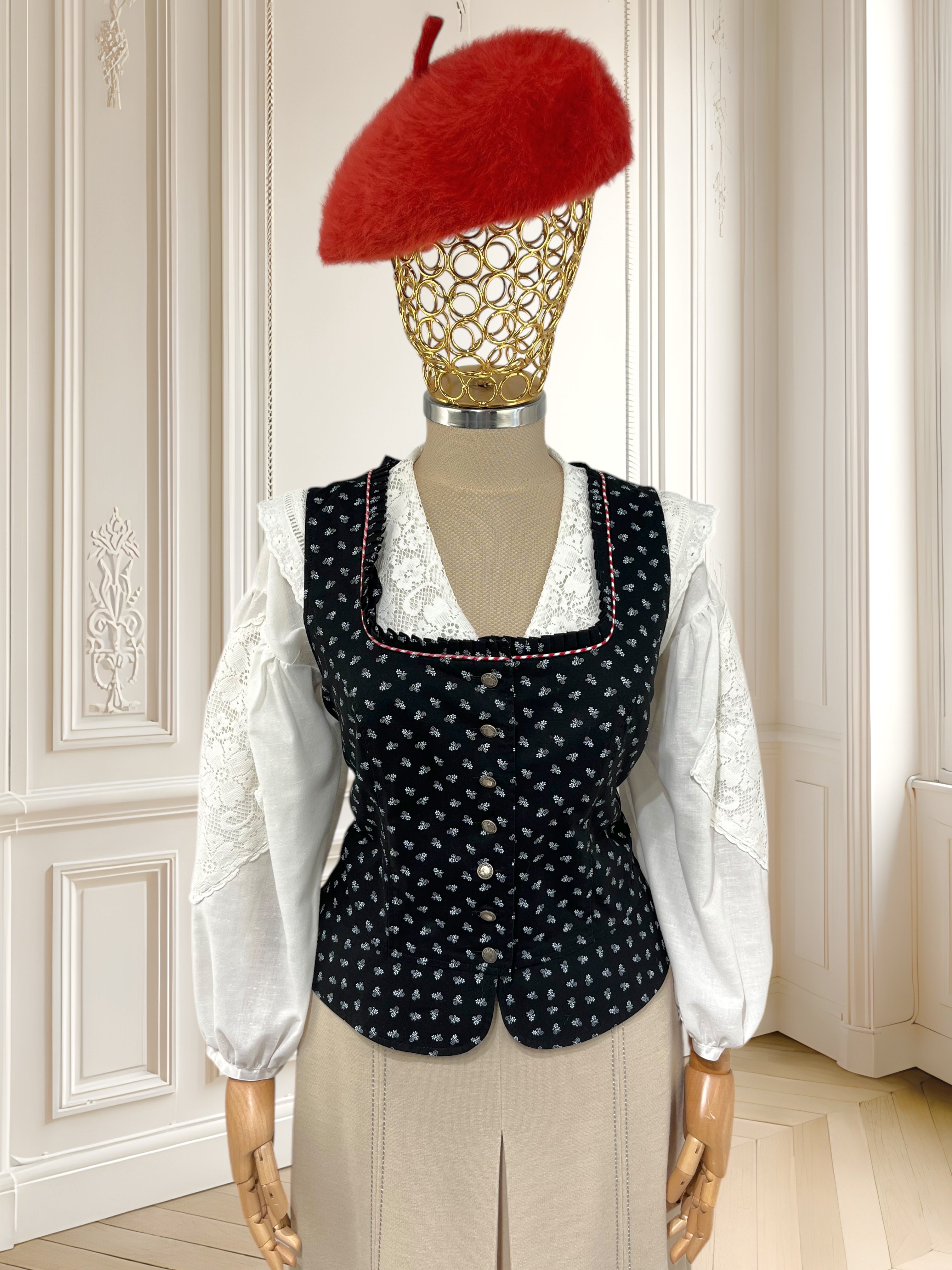 Corset vintage din bumbac mărimea L