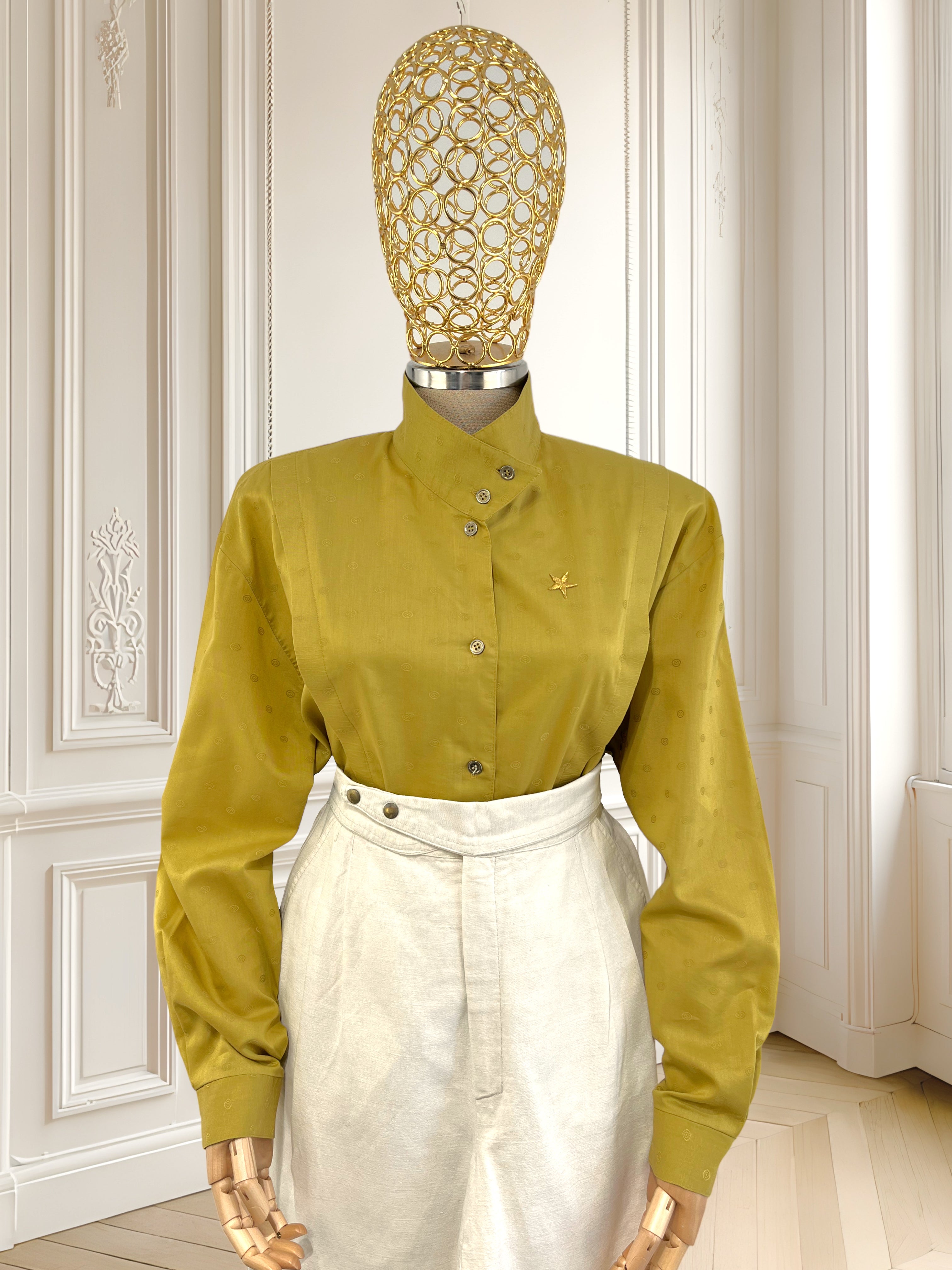Cămașă vintage muștar potrivită pentru L/XL
