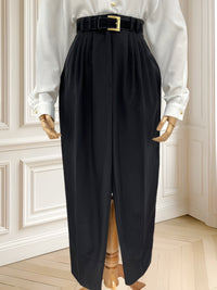 Pantaloni vintage din amestec de lână pură mărimea S