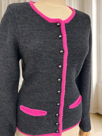 Cardigan vintage din amestec de lână pură potrivit pentru XS/S